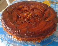Bolo de banana caramelizada fácil