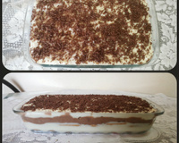 Pavê de chocolate preto e branco