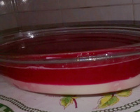 Gelatina com creme branco