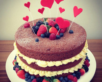 Naked cake de morango