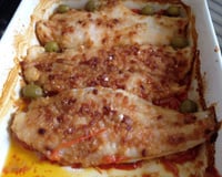 Peixe com creme de cebola