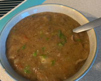 Caldo de costela com mandioca