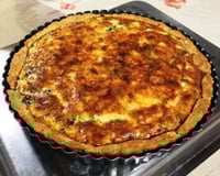 Quiche de espinafre e mussarela