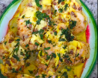 Filé de frango com creme de cebola