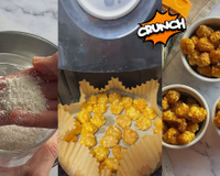 Pipoca de tapioca na airfryer: receita tem gostinho de queijo e fica muito crocante!