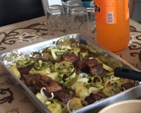 Costela bovina na panela de pressão com linguiça calabresa e bacon