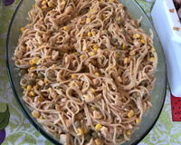 Macarronada de frango com creme de leite