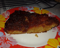 Torta de delícia com banana na massa