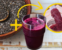 Coloque suco de uva na chia e veja a mágica acontecer para um café da manhã saudável de um jeito muito simples