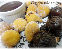 Bolinho de chuva com brigadeiro