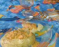 Batata recheada de microondas