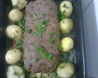 Rocambole de carne moída da Vivi