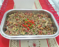 Salada de lentilha com bacon