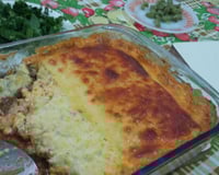 Escondidinho de requeijão com carne moída