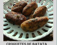 Croquetes de batata, carne moída e queijo parmesão