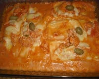 Lasanha de massa de pastel