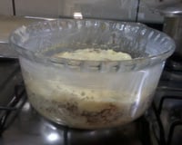 Souflé de chuchu com carne moída