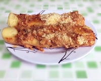 Panqueca de frango desfiado