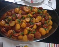 Linguiça calabresa com batata