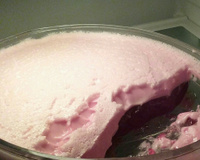 Gelatina com creme delicioso