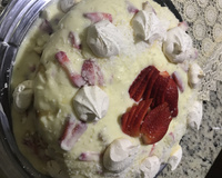 Recheio de bolo com morangos