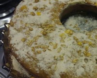 Bolo de granola com maçã e banana