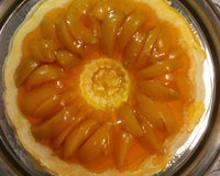 Sobremesa deliciosa de pêssego