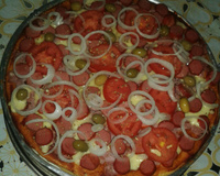 Pizza rápida de liquidificador