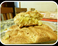 Torta de maçã e banana com canela