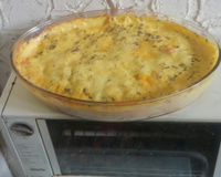 Torta de frango com batata palha