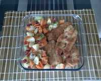 Filé de peixe com legumes