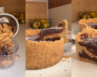 Massa crocante de biscoito e recheio brigadeirudo: a receita dessa torta casadinho divina é fácil de fazer e todo mundo pede para repetir