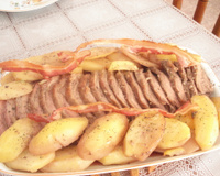 Picanha de forno com batatas