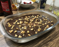 Pavê vegano de chocolate e nozes