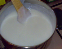 Manjar de coco com calda de abacaxi