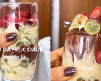 Copo da felicidade com 290 calorias é a sobremesa saudável deliciosa que vai se tornar a sua queridinha