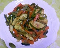 Peito de frango com legumes