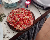 Bolo de chocolate com morango