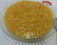 Caldo de mandioquinha com frango