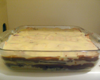 Torta de bolacha de baunilha e chocolate