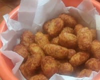 Bolinho de arroz com bacon