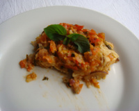 Berinjela com talharim