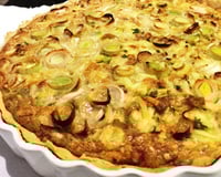 Quiche de alho poró