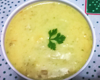 Creme de aipim com frango e queijo