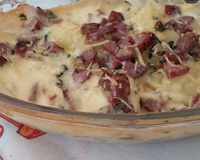 Batata com creme de leite ao forno