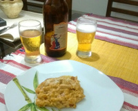 Risoto de palmito e frango gratinado (Risoto Misto)