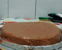 Bolo com cobertura de goiabada