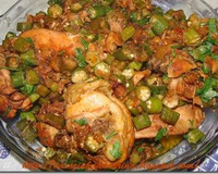 Frango com quiabo a minha moda