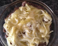 Bife acebolado com molho de maionese