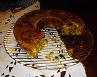 Bolo de maçã com castanha, nozes e canela